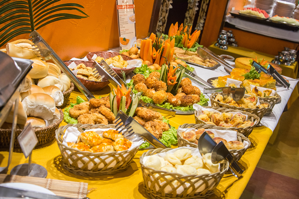 Buffet cafe da manhã do Restaurante Maracajú - Porto de Galinhas
